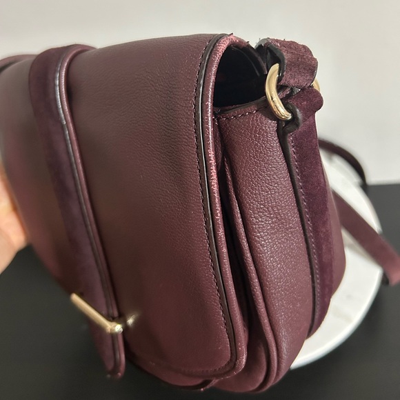 EUC Kate Spade Burgundy/Ox Blood Leather With Suede Accents Crossbody - Picture 8 of 12